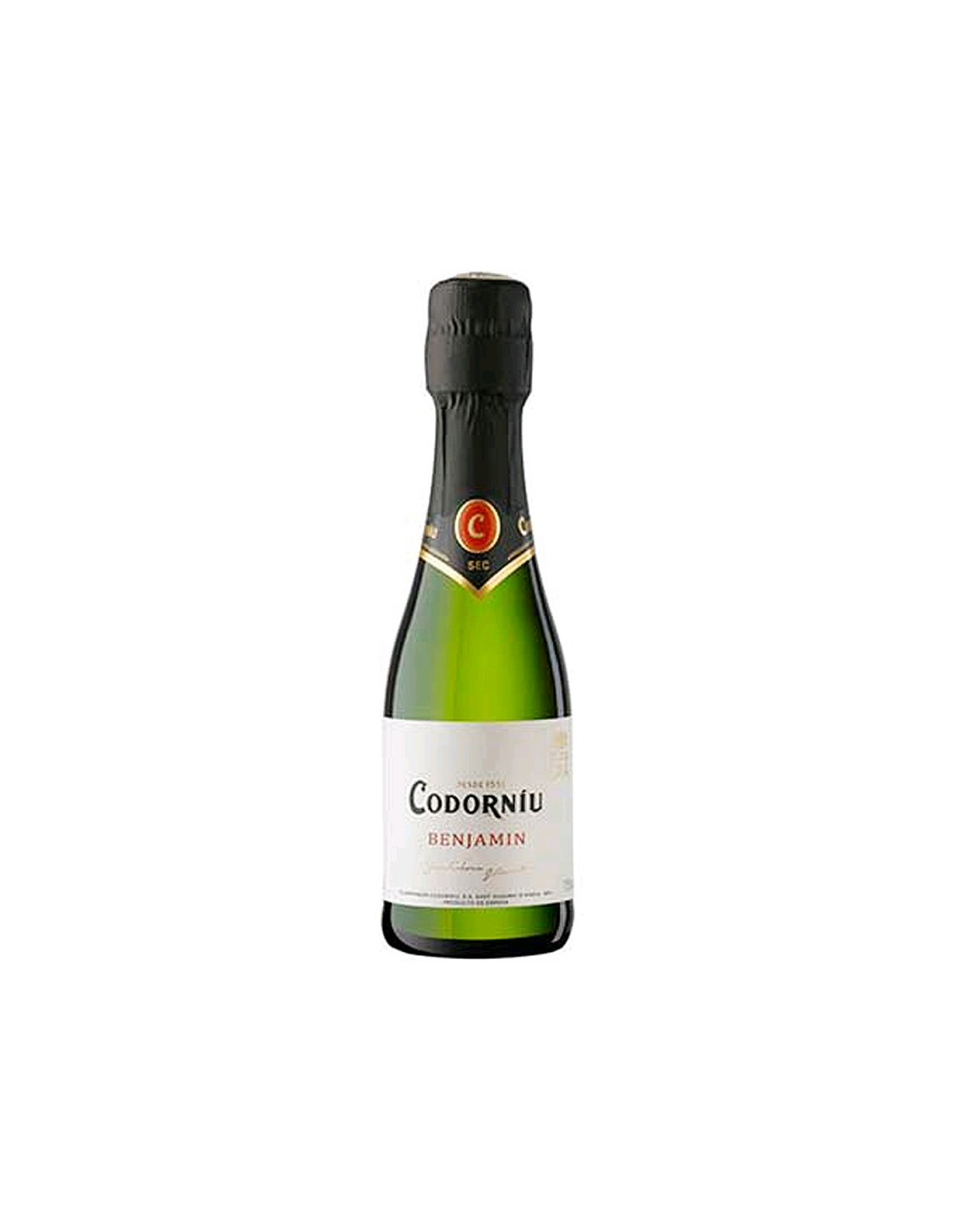 Sparkling wine codorniu small bottle