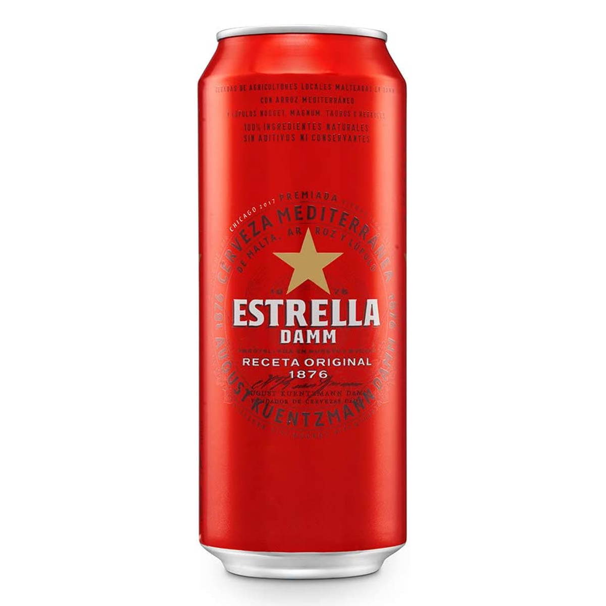 50cl Estrella Damm beer can
