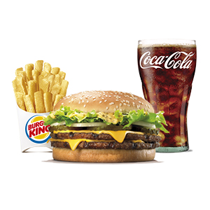 Menú Big King XXL gigante con coca-cola y patatas fritas