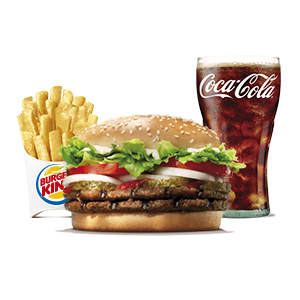 Gigantic Double Whopper menu with sprite & classic French fries