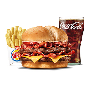 Bacon King menu with coca-cola zero & classic French fries
