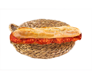 Premium spanish "chorizo" acorn feed sandwich